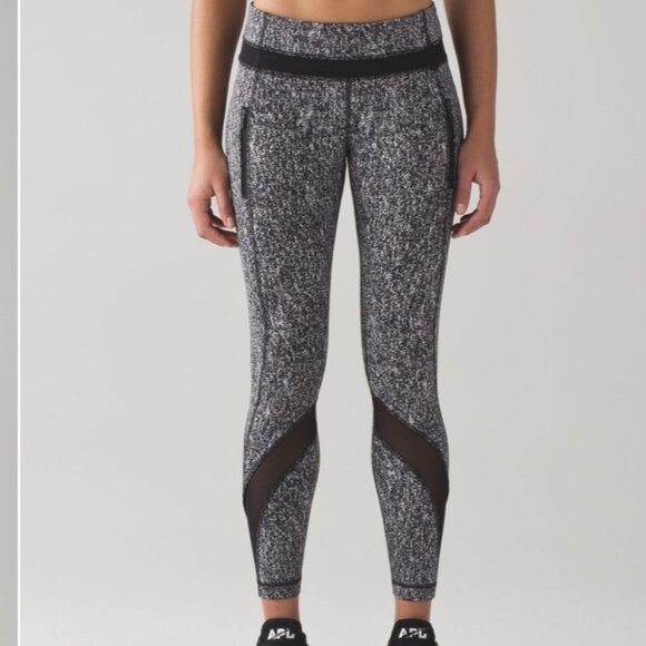 Lululemon Inspire Tight II LeggingsPower Luxtreme Suited Jacquard Black White - Picture 1 of 14